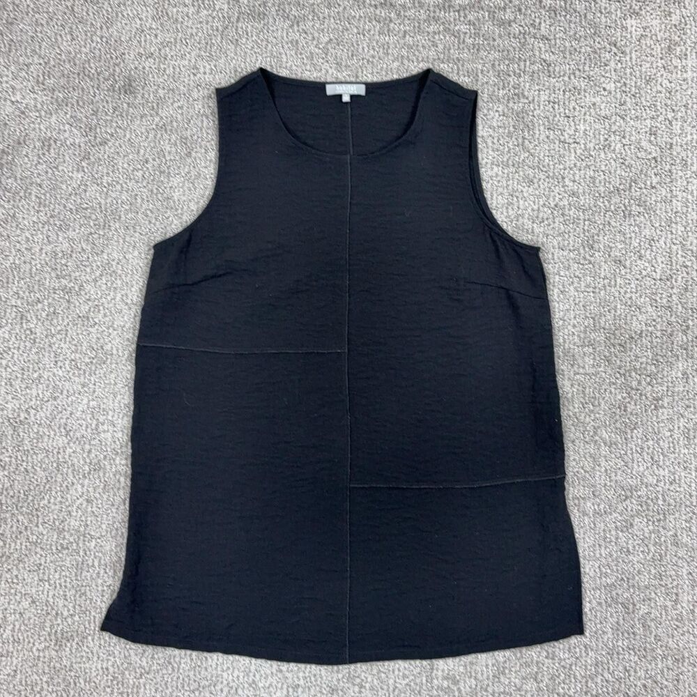 Habitat Tank Top Womens Small Black Tunic Minimalist Lagenlook Capsule Summer